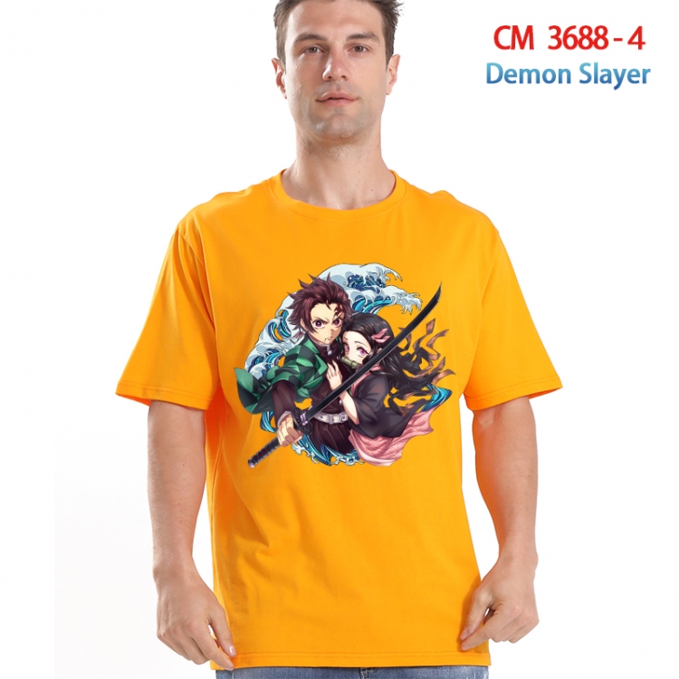 Demon Slayer Kimets Printed short-sleeved cotton T-shirt from S to 4XL  3688-4