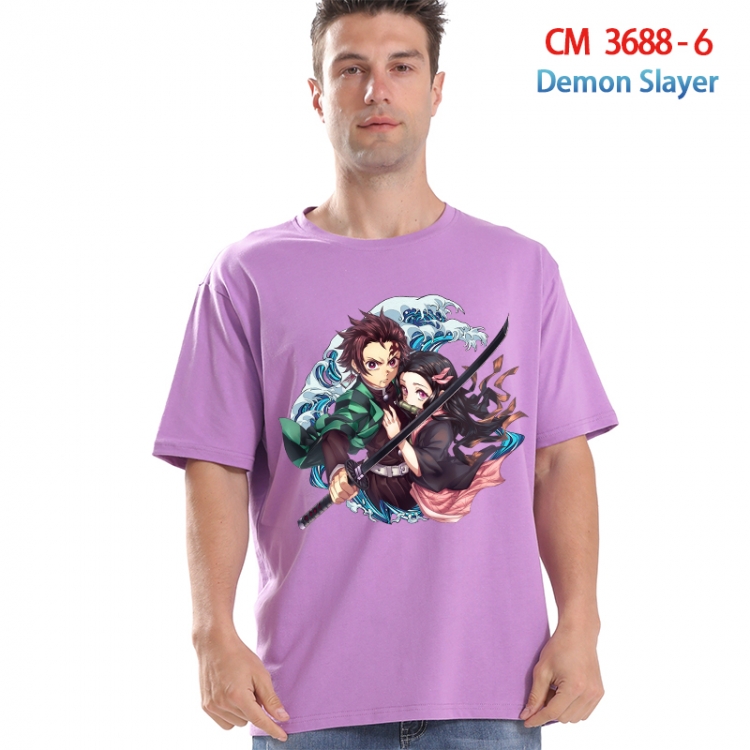 Demon Slayer Kimets Printed short-sleeved cotton T-shirt from S to 4XL  3688-6