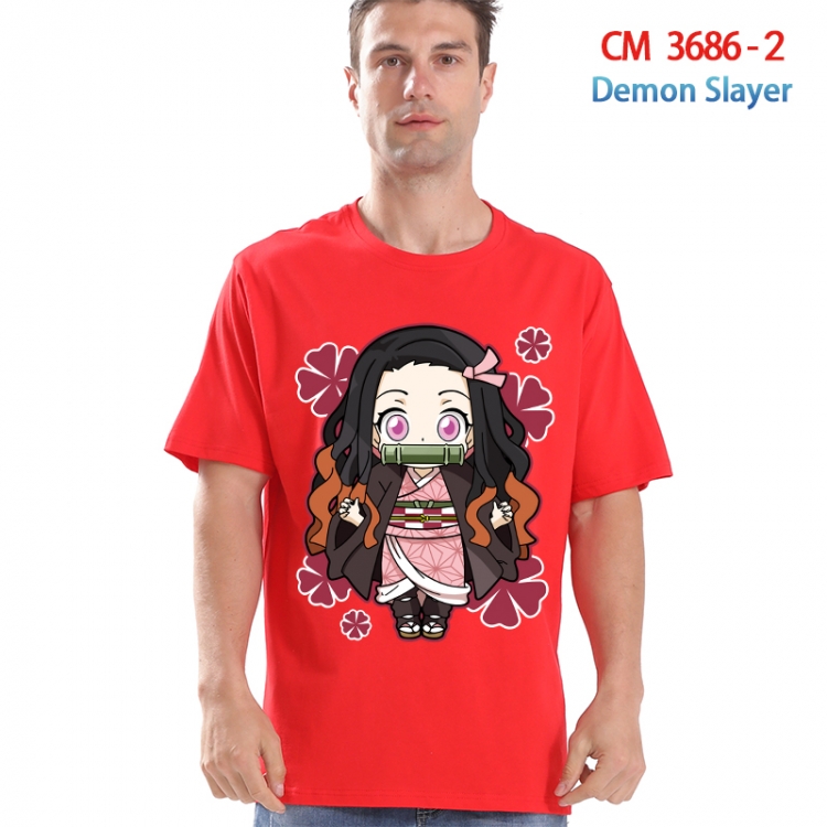 Demon Slayer Kimets Printed short-sleeved cotton T-shirt from S to 4XL  3686-2