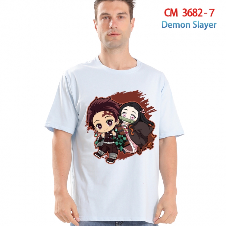 Demon Slayer Kimets Printed short-sleeved cotton T-shirt from S to 4XL 3682-7