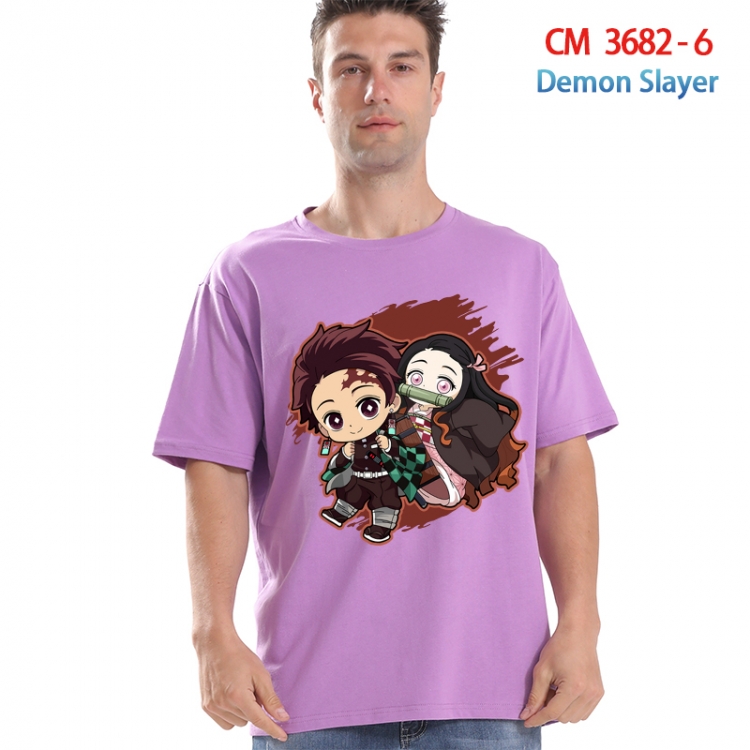 Demon Slayer Kimets Printed short-sleeved cotton T-shirt from S to 4XL  3682-6