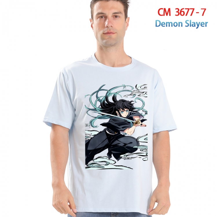 Demon Slayer Kimets Printed short-sleeved cotton T-shirt from S to 4XL 3677-7