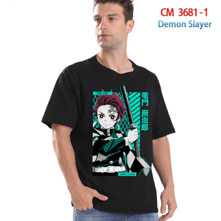 Demon Slayer Kimets Printed short-sleeved cotton T-shirt from S to 4XL 3681-1