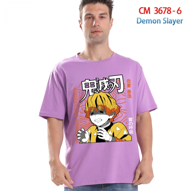 Demon Slayer Kimets Printed short-sleeved cotton T-shirt from S to 4XL  3678-6