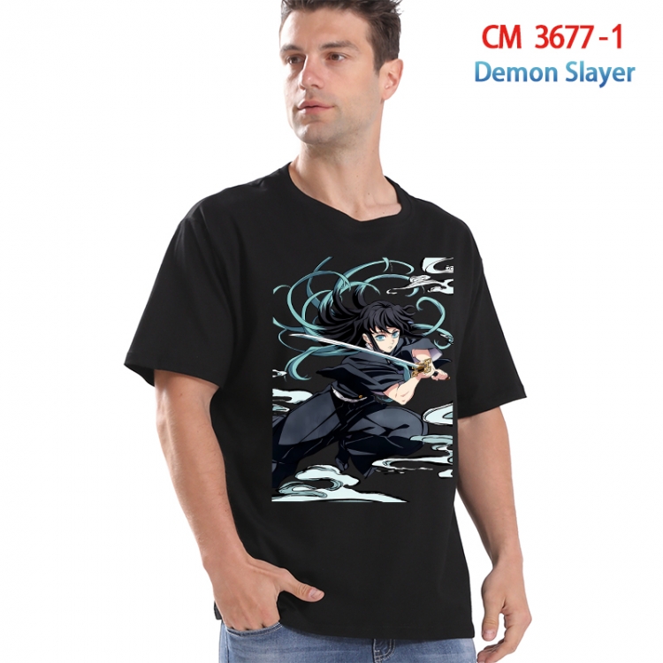 Demon Slayer Kimets Printed short-sleeved cotton T-shirt from S to 4XL 3677-1