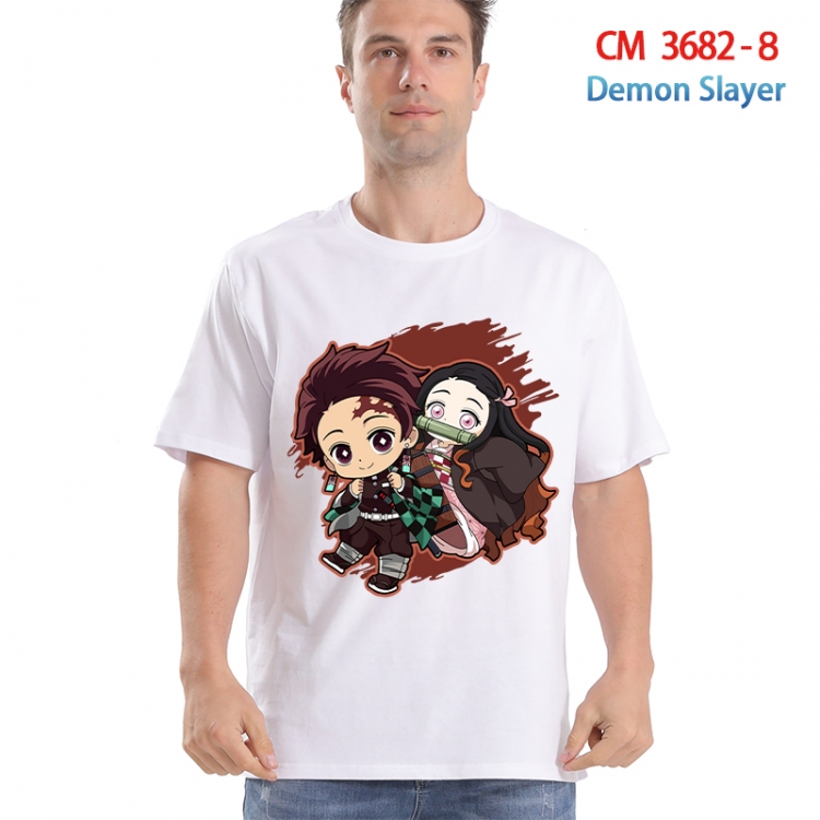 Demon Slayer Kimets Printed short-sleeved cotton T-shirt from S to 4XL  3682-8