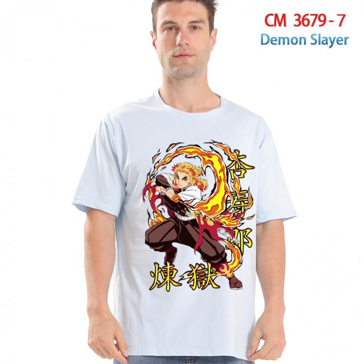 Demon Slayer Kimets Printed short-sleeved cotton T-shirt from S to 4XL  3679-7