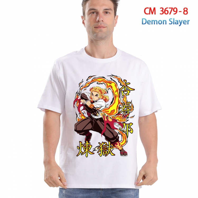 Demon Slayer Kimets Printed short-sleeved cotton T-shirt from S to 4XL  3679-8