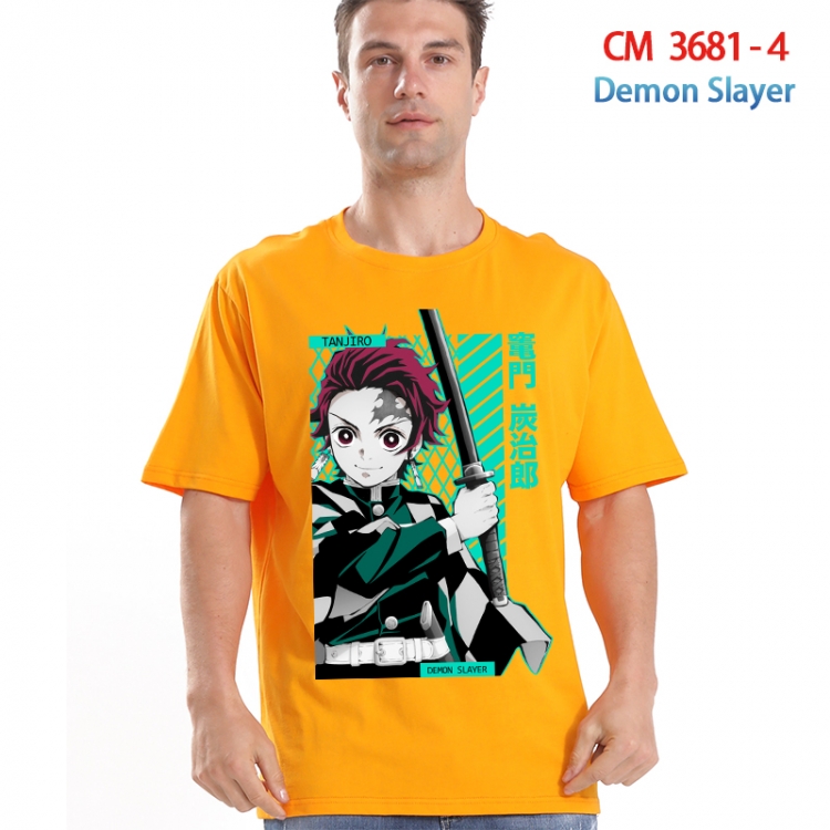 Demon Slayer Kimets Printed short-sleeved cotton T-shirt from S to 4XL 3681-4