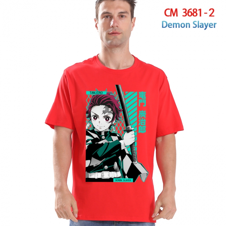 Demon Slayer Kimets Printed short-sleeved cotton T-shirt from S to 4XL  3681-2