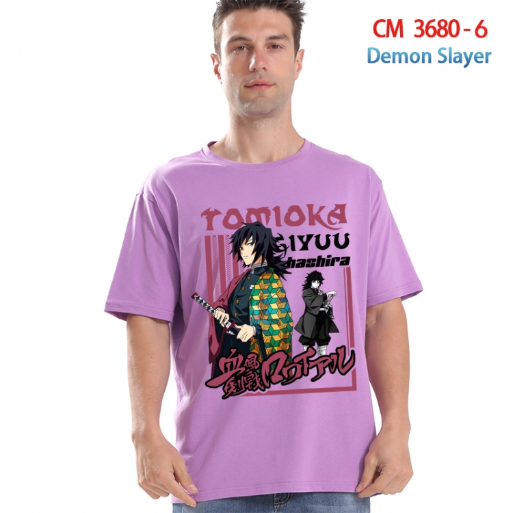 Demon Slayer Kimets Printed short-sleeved cotton T-shirt from S to 4XL  3680-6