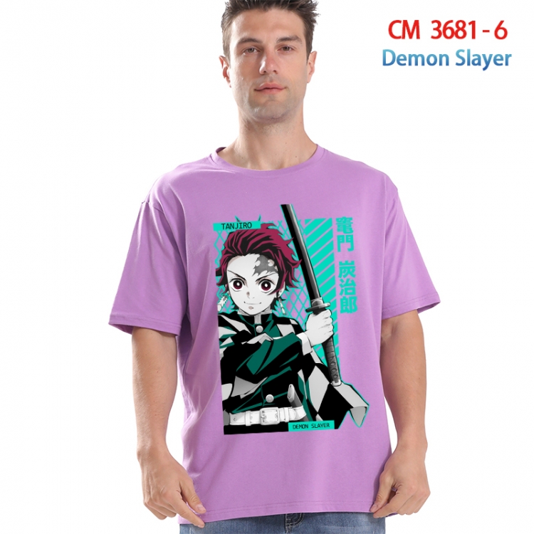 Demon Slayer Kimets Printed short-sleeved cotton T-shirt from S to 4XL 3681-6