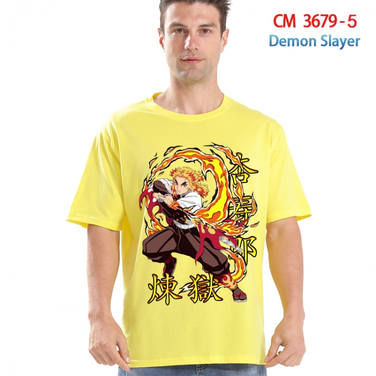 Demon Slayer Kimets Printed short-sleeved cotton T-shirt from S to 4XL  3679-5