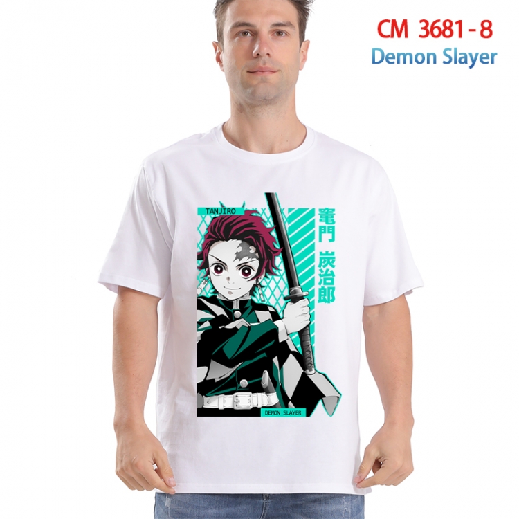 Demon Slayer Kimets Printed short-sleeved cotton T-shirt from S to 4XL  3681-8