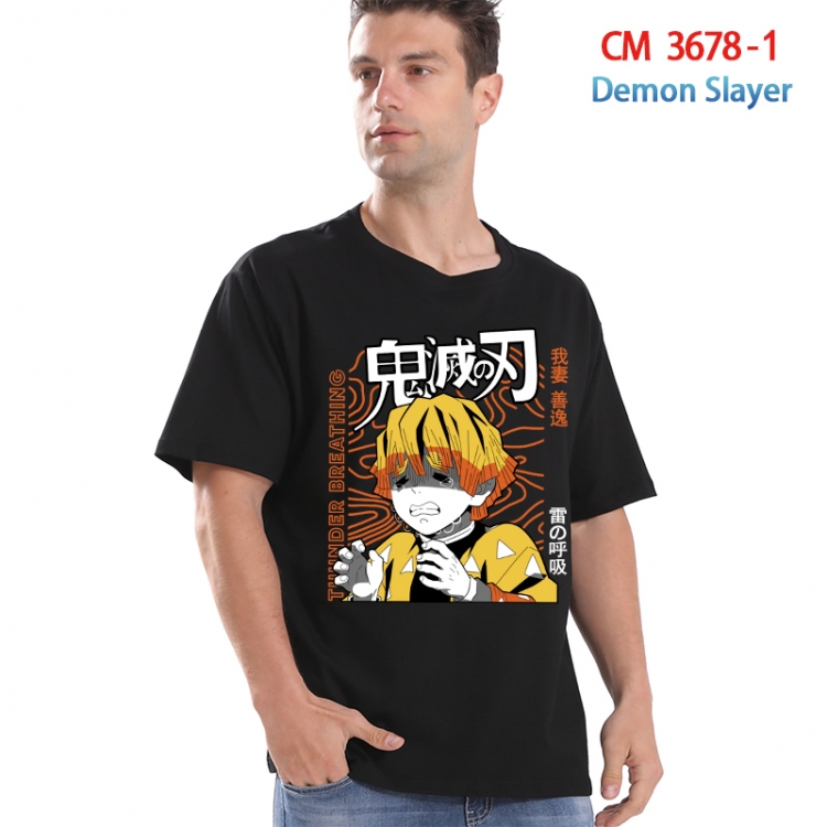 Demon Slayer Kimets Printed short-sleeved cotton T-shirt from S to 4XL 3678-1