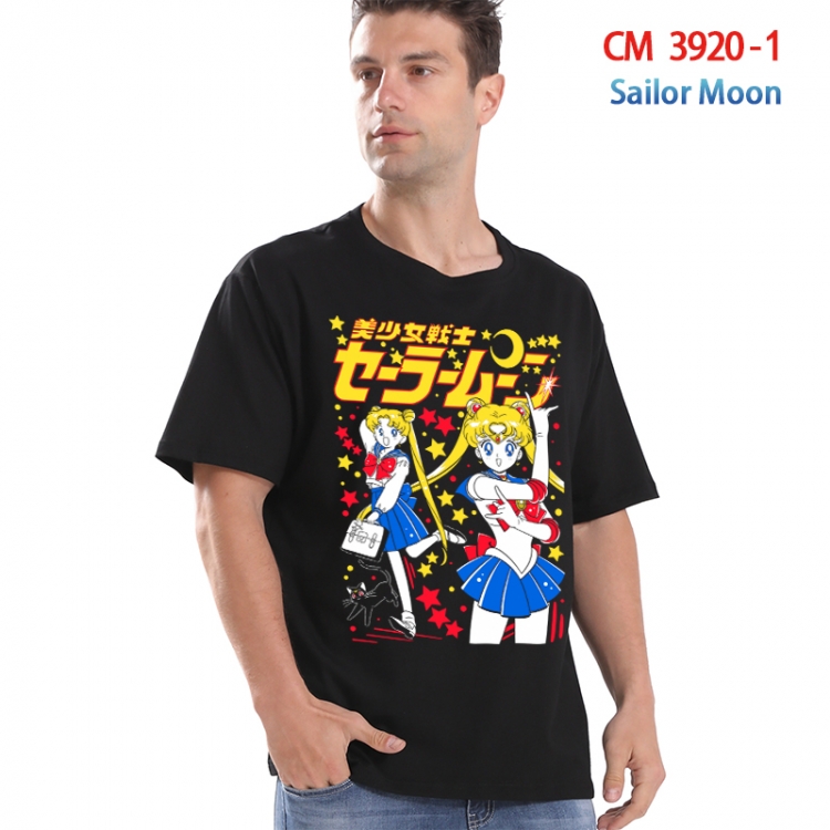 sailormoon Printed short-sleeved cotton T-shirt from S to 4XL 3920-1