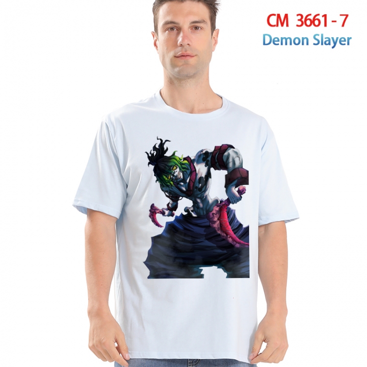 Demon Slayer Kimets Printed short-sleeved cotton T-shirt from S to 4XL 3661-7