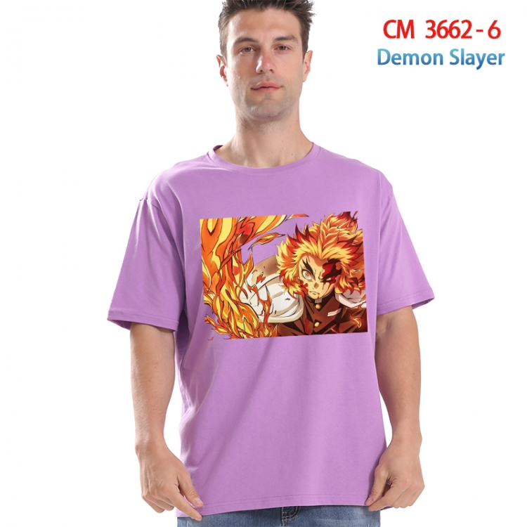 Demon Slayer Kimets Printed short-sleeved cotton T-shirt from S to 4XL  3662-6