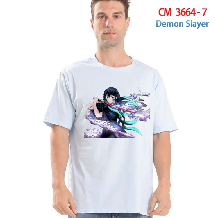 Demon Slayer Kimets Printed short-sleeved cotton T-shirt from S to 4XL 3664-7