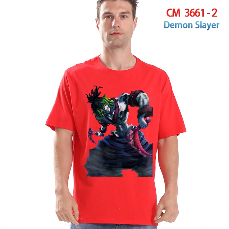 Demon Slayer Kimets Printed short-sleeved cotton T-shirt from S to 4XL 3661-2