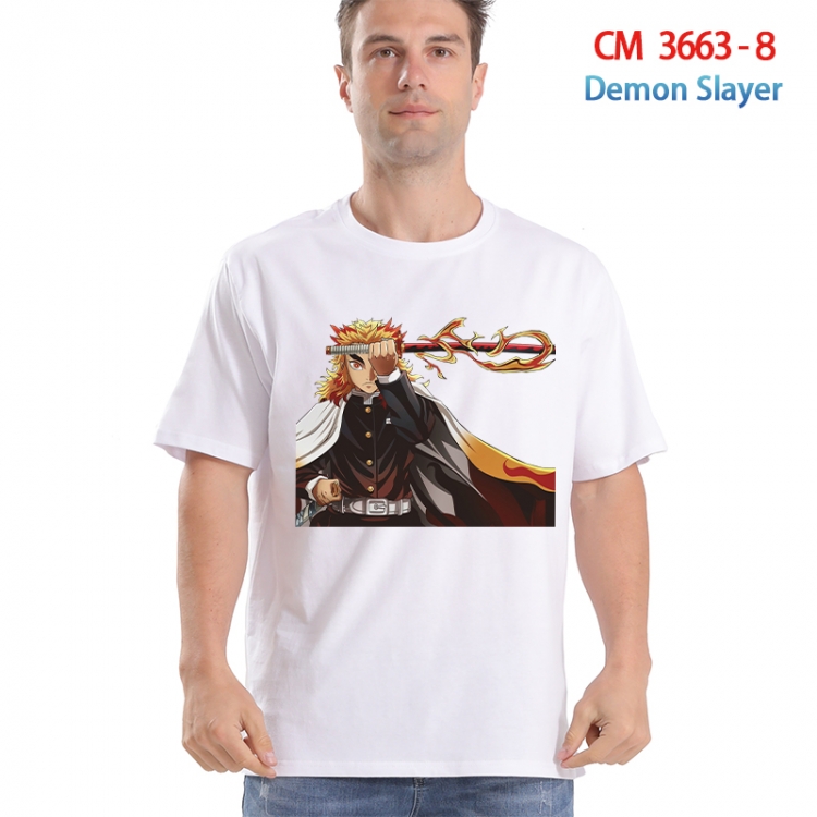 Demon Slayer Kimets Printed short-sleeved cotton T-shirt from S to 4XL  3663-8