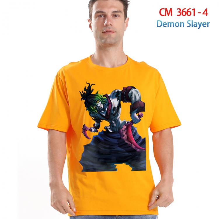 Demon Slayer Kimets Printed short-sleeved cotton T-shirt from S to 4XL  3661-4
