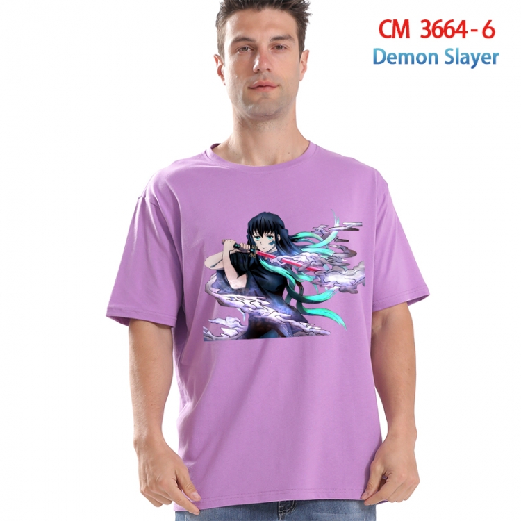Demon Slayer Kimets Printed short-sleeved cotton T-shirt from S to 4XL 3664-6