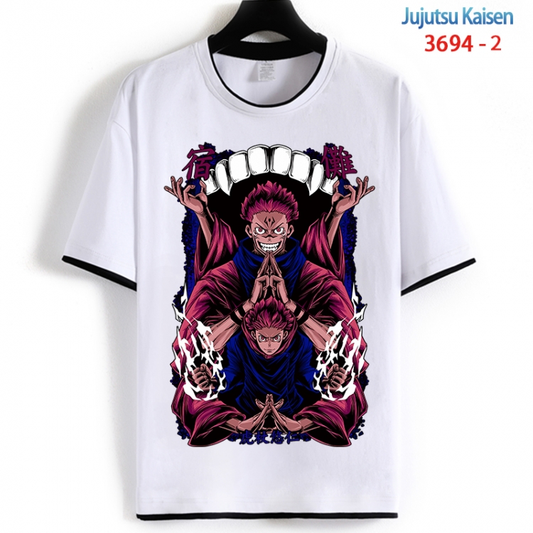 Jujutsu Kaisen Cotton crew neck black and white trim short-sleeved T-shirt from S to 4XL HM-3694-2