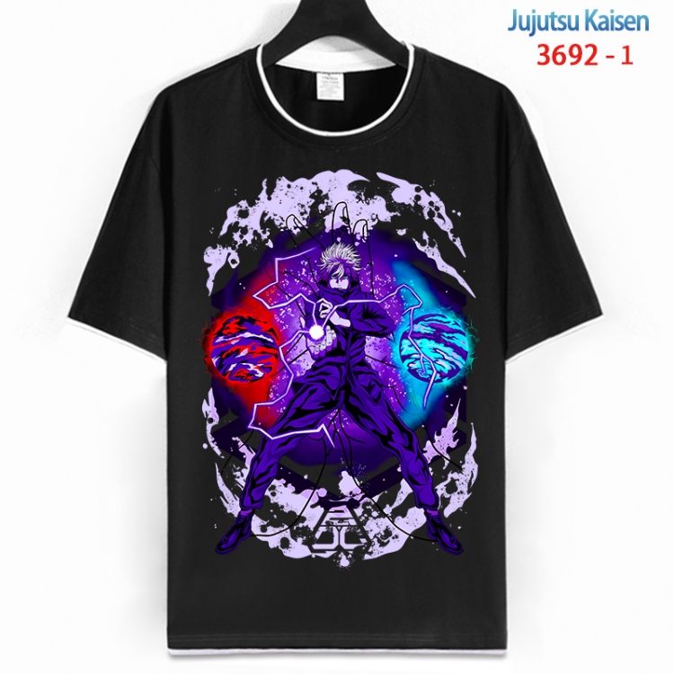 Jujutsu Kaisen Cotton crew neck black and white trim short-sleeved T-shirt from S to 4XL HM-3692-1