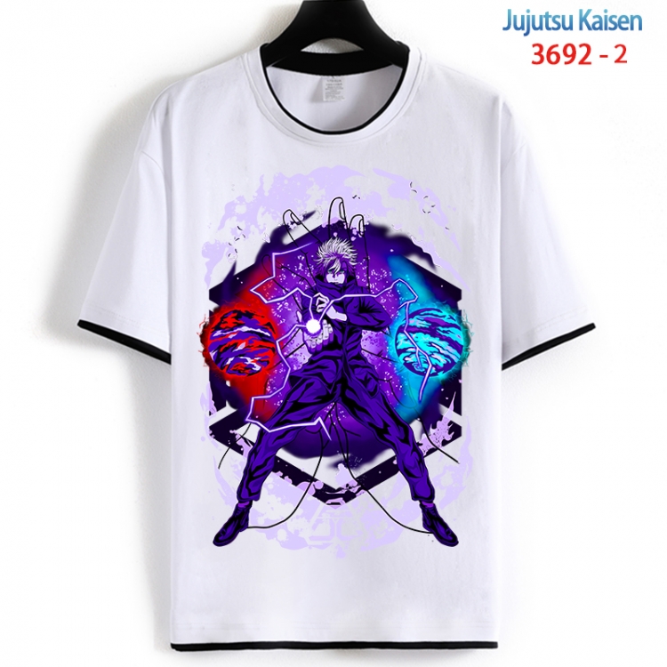 Jujutsu Kaisen Cotton crew neck black and white trim short-sleeved T-shirt from S to 4XL HM-3692-2