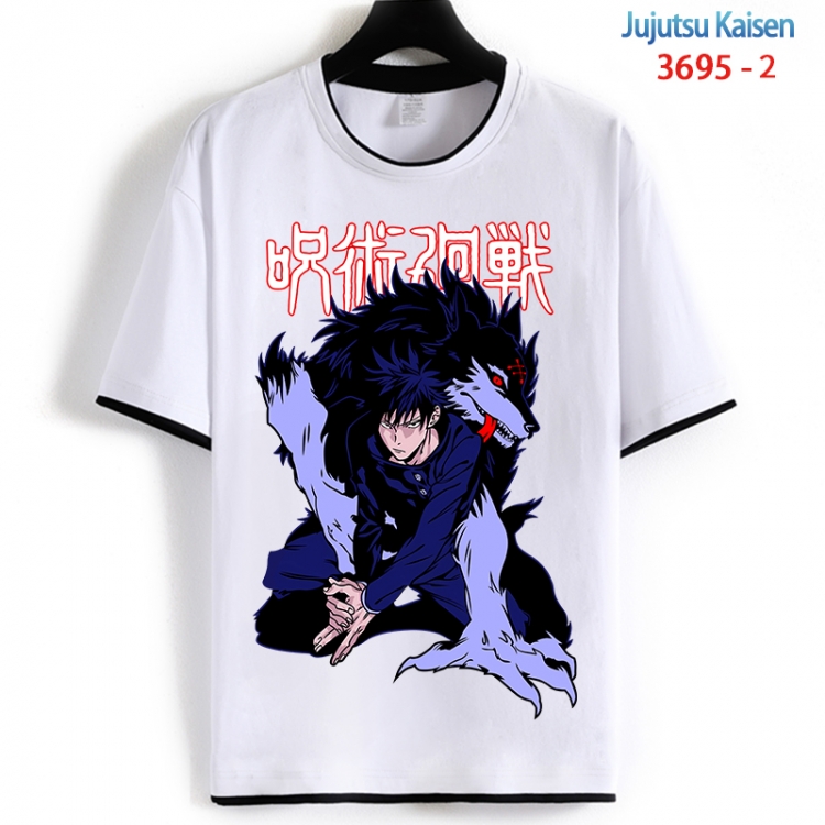 Jujutsu Kaisen Cotton crew neck black and white trim short-sleeved T-shirt from S to 4XL HM-3695-2
