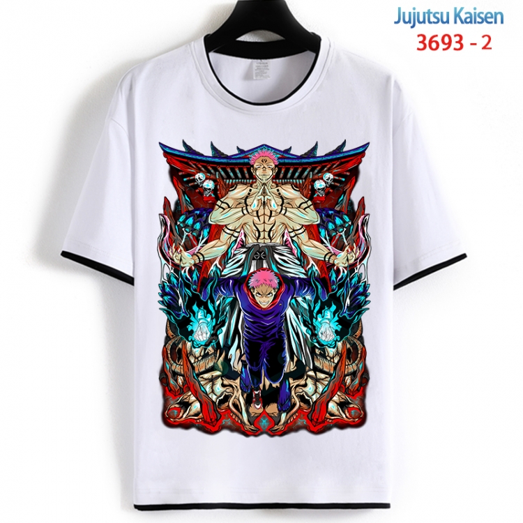 Jujutsu Kaisen Cotton crew neck black and white trim short-sleeved T-shirt from S to 4XL HM-3693-2