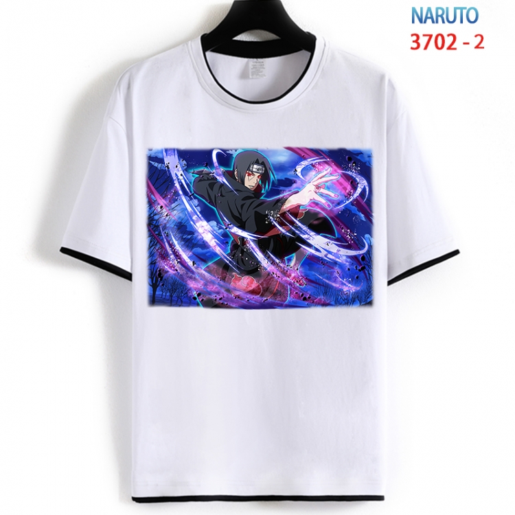 Naruto Cotton crew neck black and white trim short-sleeved T-shirt from S to 4XL  HM-3702-2