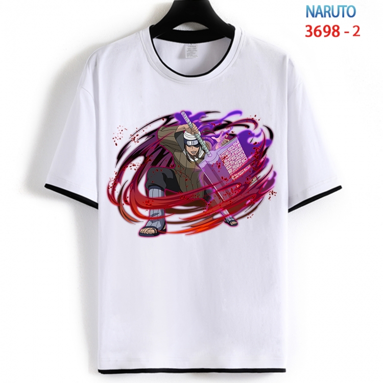 Naruto Cotton crew neck black and white trim short-sleeved T-shirt from S to 4XL  HM-3698-2