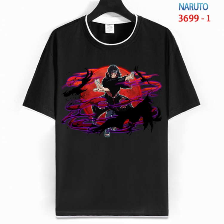 Naruto Cotton crew neck black and white trim short-sleeved T-shirt from S to 4XL  HM-3699-1