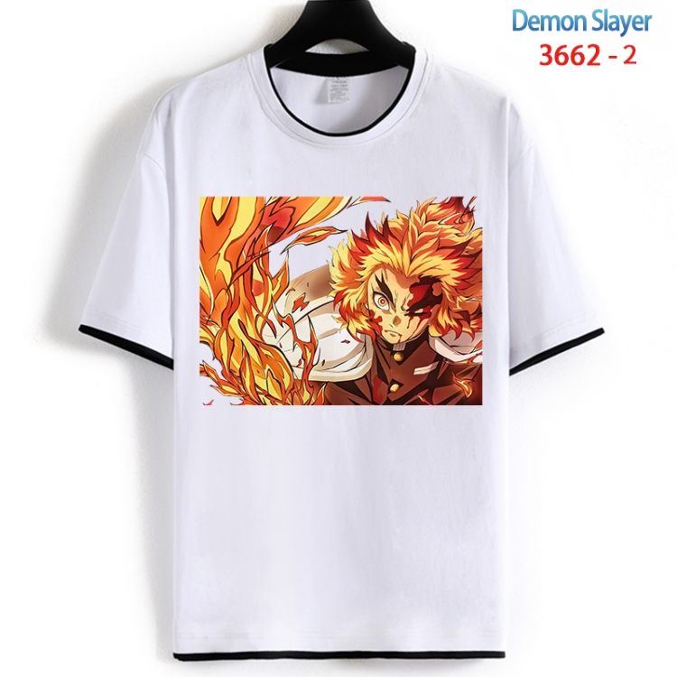 Demon Slayer Kimets Cotton crew neck black and white trim short-sleeved T-shirt from S to 4XL HM-3662-2
