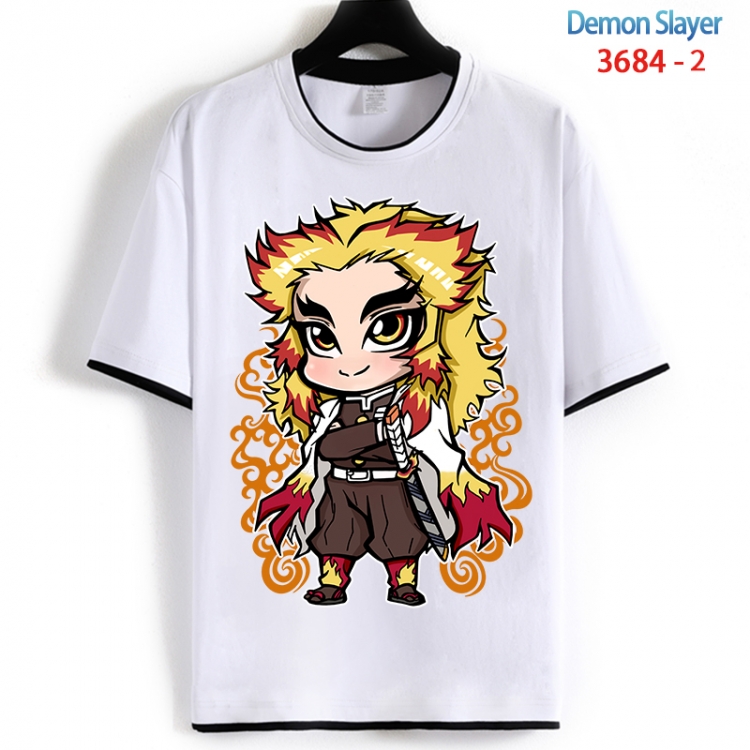 Demon Slayer Kimets Cotton crew neck black and white trim short-sleeved T-shirt from S to 4XL HM-3684-2
