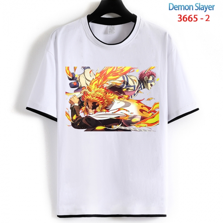 Demon Slayer Kimets Cotton crew neck black and white trim short-sleeved T-shirt from S to 4XL HM-3665-2