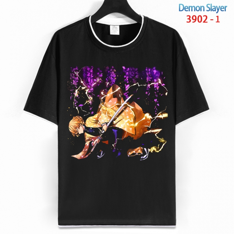 Demon Slayer Kimets Cotton crew neck black and white trim short-sleeved T-shirt from S to 4XL HM-3902-1