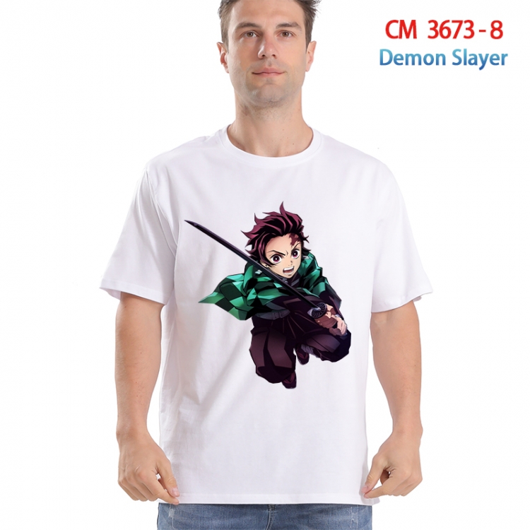Demon Slayer Kimets Printed short-sleeved cotton T-shirt from S to 4XL 3673-8