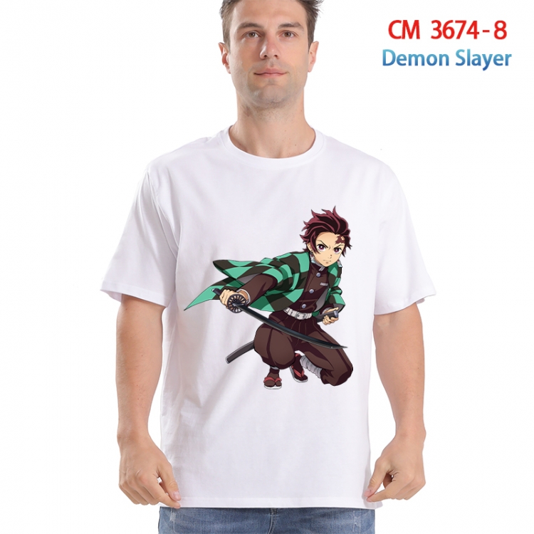 Demon Slayer Kimets Printed short-sleeved cotton T-shirt from S to 4XL  3674-8