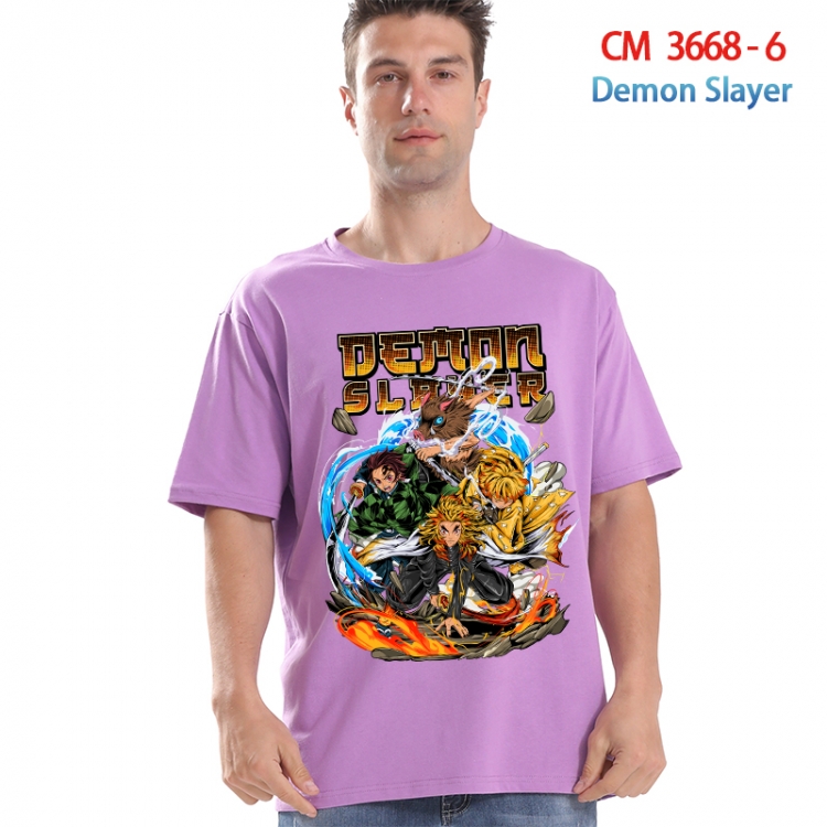 Demon Slayer Kimets Printed short-sleeved cotton T-shirt from S to 4XL 3668-6