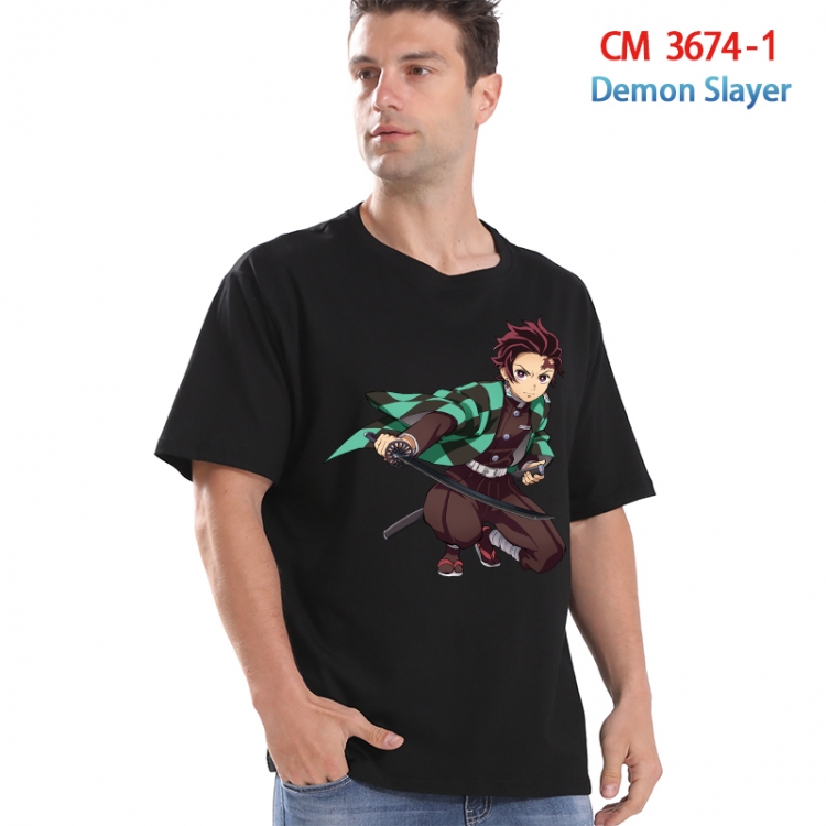 Demon Slayer Kimets Printed short-sleeved cotton T-shirt from S to 4XL  3674-1