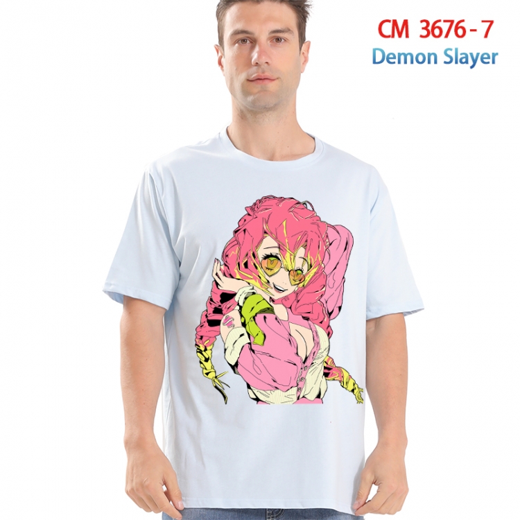 Demon Slayer Kimets Printed short-sleeved cotton T-shirt from S to 4XL  3676-7