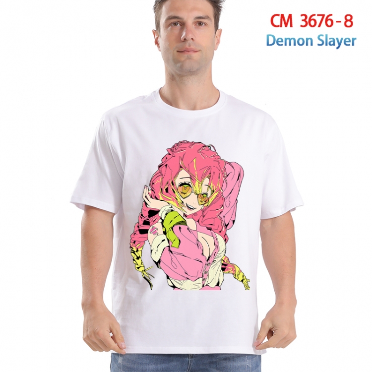 Demon Slayer Kimets Printed short-sleeved cotton T-shirt from S to 4XL 3676-8
