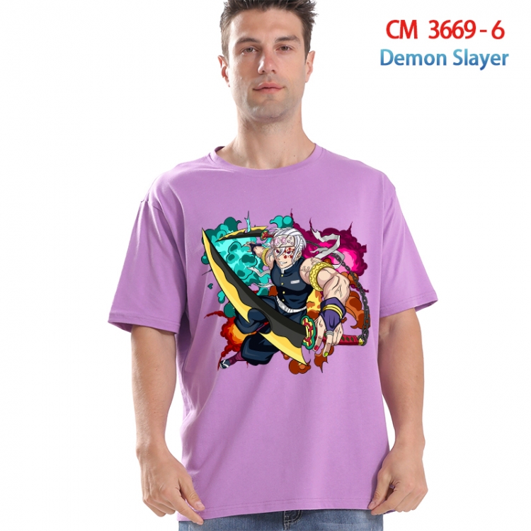 Demon Slayer Kimets Printed short-sleeved cotton T-shirt from S to 4XL  3669-6