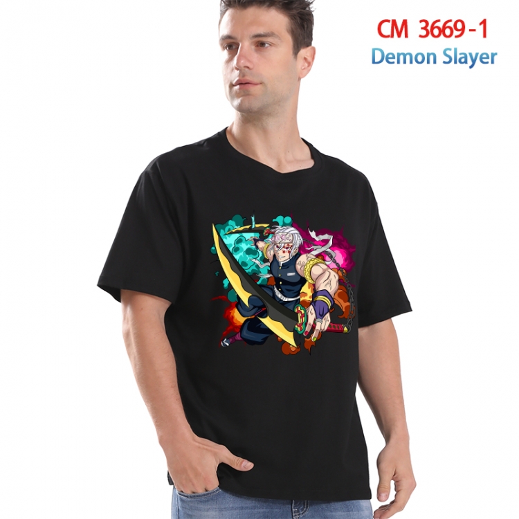 Demon Slayer Kimets Printed short-sleeved cotton T-shirt from S to 4XL  3669-1