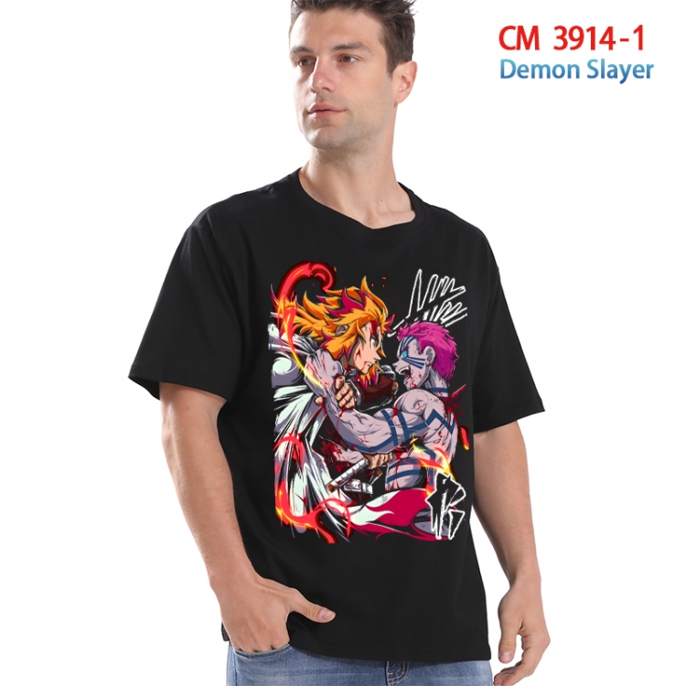 Demon Slayer Kimets Printed short-sleeved cotton T-shirt from S to 4XL 3914-1