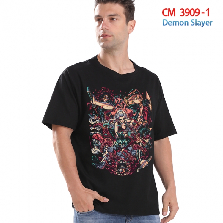 Demon Slayer Kimets Printed short-sleeved cotton T-shirt from S to 4XL 3909-1