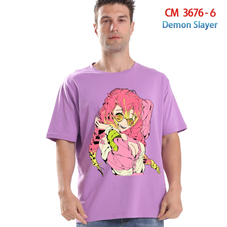 Demon Slayer Kimets Printed short-sleeved cotton T-shirt from S to 4XL 3676-6